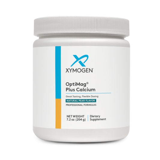 美國XYMOGEN 複合鈣鎂粉 梨味 OptiMag Plus Calcium，7.2 盎司(204 g)