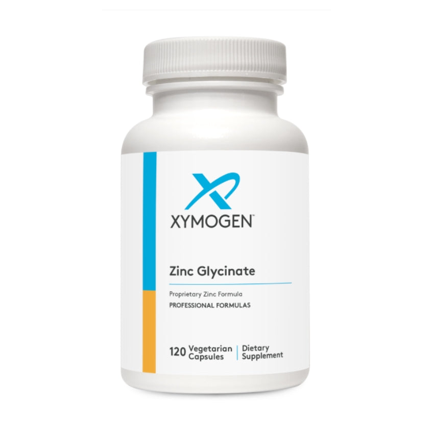 美國XYMOGEN 甘氨酸鋅  Zinc Glycinate，120 粒素食膠囊