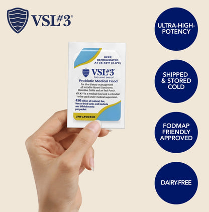 美國VSL#3 Probiotics 4500億醫用級8種高效活性益生菌(粉劑)癒腸配方 60包裝 止腸易激 有助改善IBS IBD及其他嚴重腸病