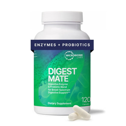 美國Microbiome Labs 消化酶酵素 + 孢子益生菌 Digest MAate，120粒胶囊