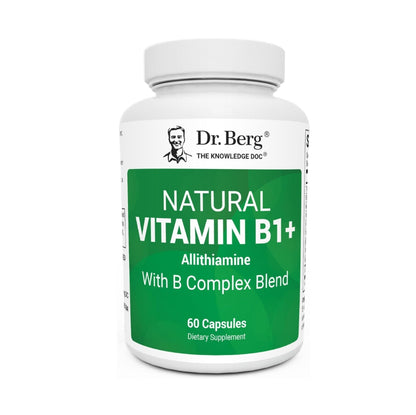 美國Dr. Berg 天然維生素B1+ 含B群維生素 Natural Vitamin B1+，60粒膠囊