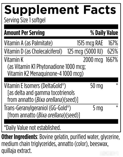 美國Designs for Health 脂溶性維他命A/D/E/K ADK Evail，60粒軟膠囊