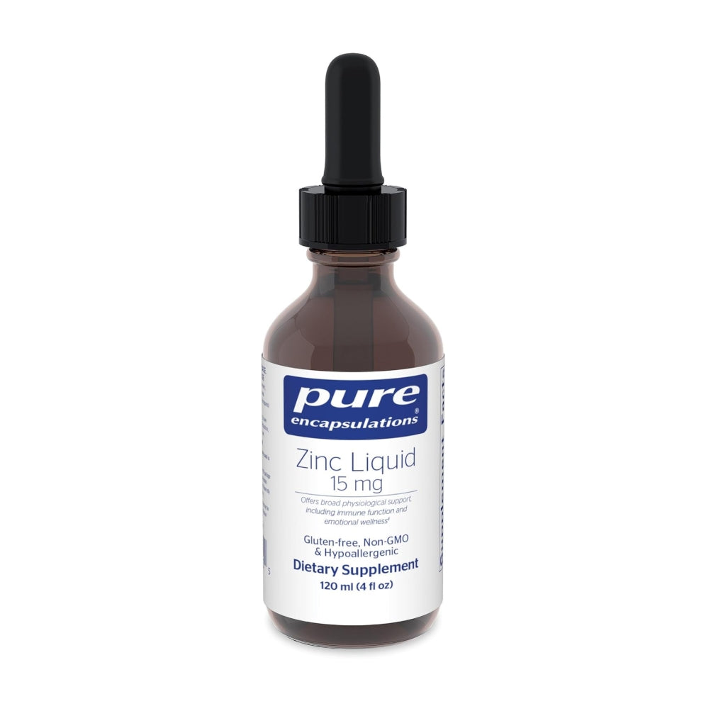 美國Pure Encapsulations 兒童液體葡萄糖酸鋅 Zinc liquid 15 mg，120 mL