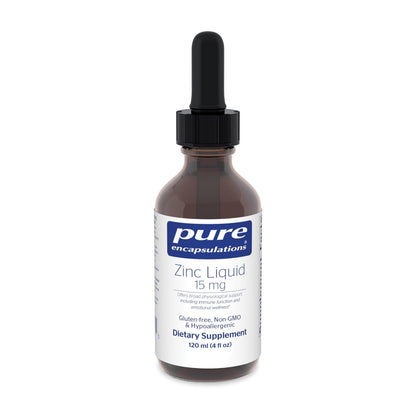 美國Pure Encapsulations 兒童液體葡萄糖酸鋅 Zinc liquid 15 mg，120 mL