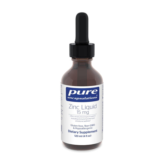 美國Pure Encapsulations 兒童液體葡萄糖酸鋅 Zinc liquid 15 mg，120 mL