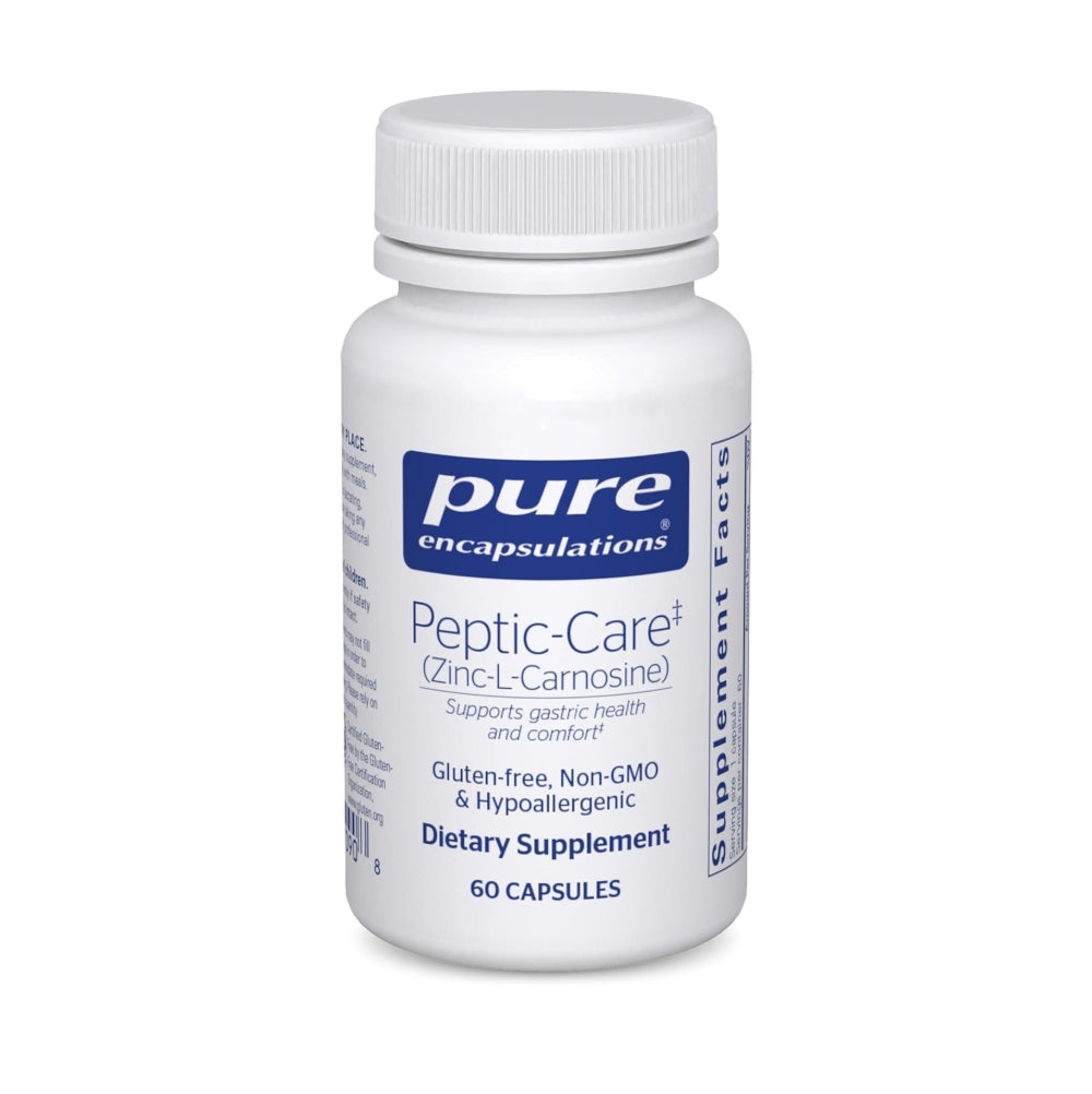 美國Pure Encapsulations 肌肽鋅 Peptic-Care‡ (Zinc-L-Carnosine)，60粒 膠囊