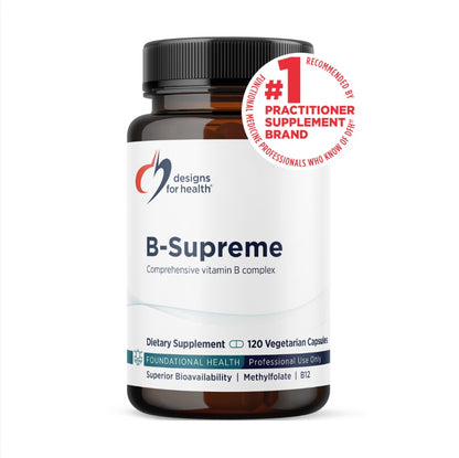 美國Designs for Health 複合維生素B B-Supreme，120粒 膠囊