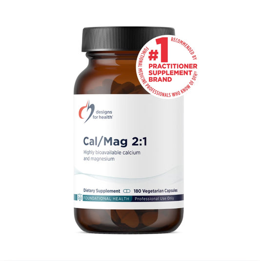 美國Designs for Health 鈣鎂2：1  Cal/Mag 2：1，180粒 膠囊，骨骼支持