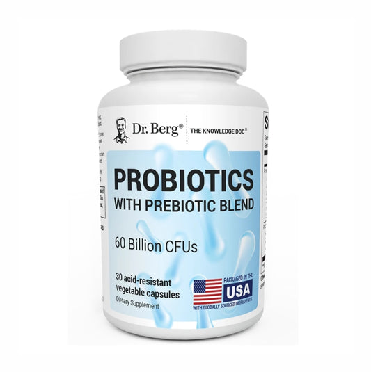 美國Dr. Berg 600億活性益生菌+益生元 Probiotic with prebiotics，30粒膠囊