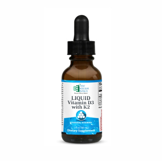 美國Ortho Molecular Product 液體維生素D3 1000 iu + K2, Liquid Vitamin D3 with K2，30 ml
