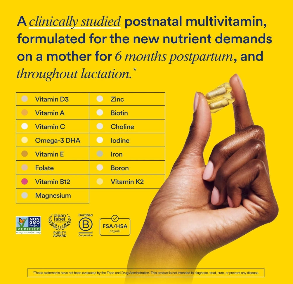 美國Ritual 孕婦產後複合維生素 Women's Postnatal Multivitamin，60粒 膠囊