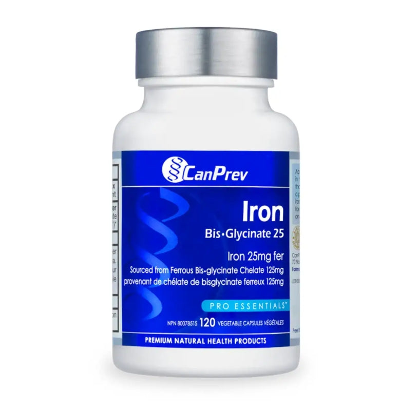 加拿大CanPrev 雙甘氨酸鉄 Iron Bis-Glycinate 25，120粒 膠囊
