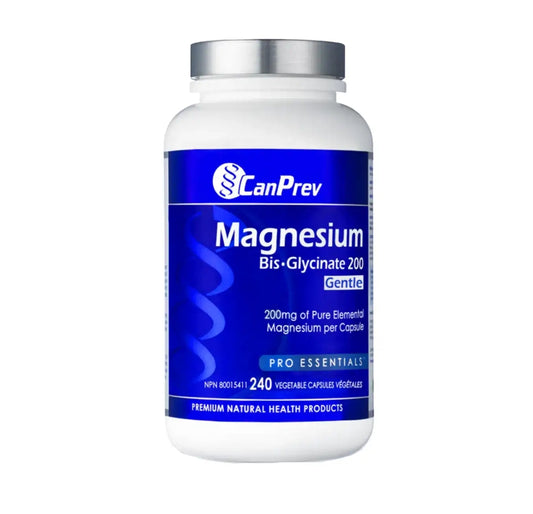 加拿大CanPrev 雙甘氨酸鎂 Magnesium Bis-Glycinate 200 Gentle，240粒 膠囊