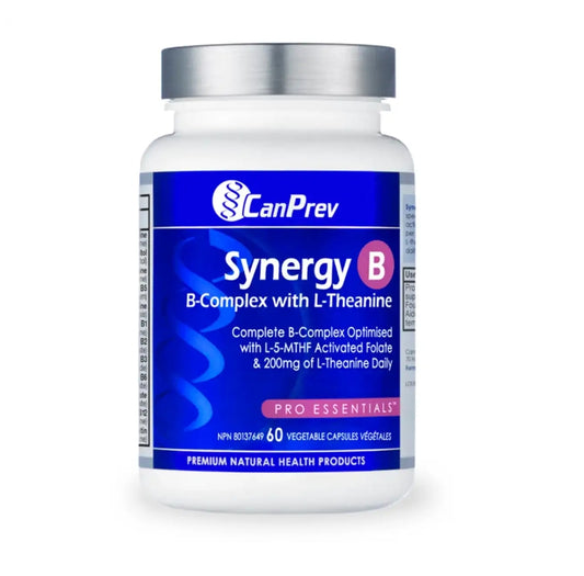 加拿大CanPrev 複合維生素B含茶氨酸 Synergy B，60粒 膠囊