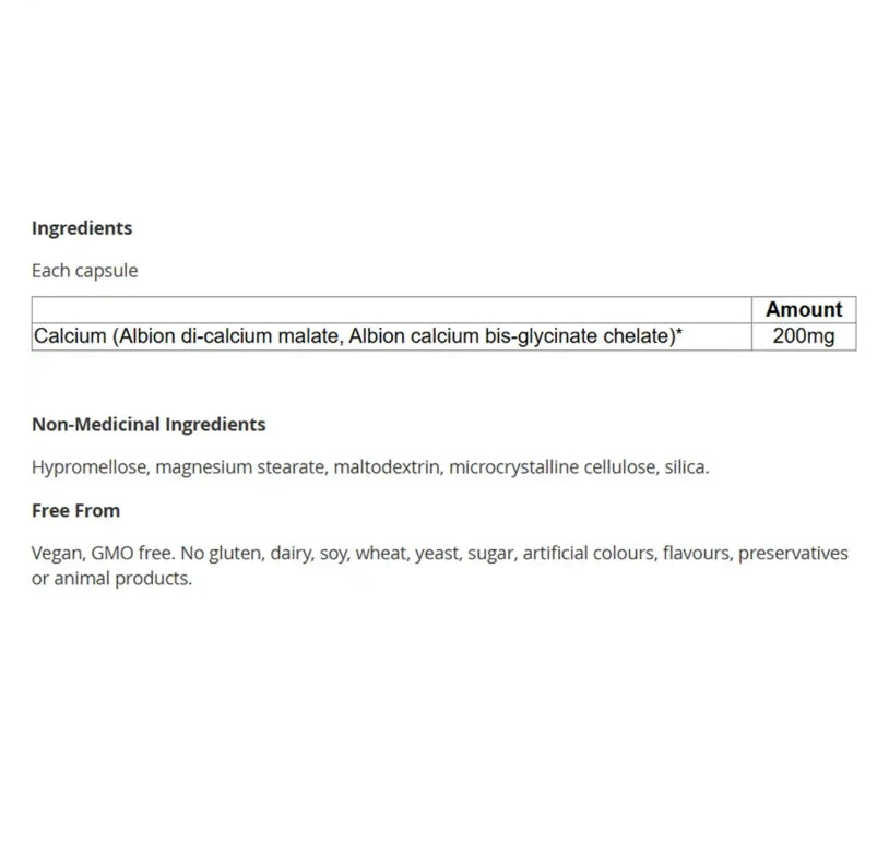 加拿大CanPrev 鈣（蘋果酸/甘氨酸） Calcium Malate Bis-Glycinate，120粒 膠囊