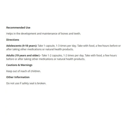 加拿大CanPrev 鈣（蘋果酸/甘氨酸） Calcium Malate Bis-Glycinate，120粒 膠囊
