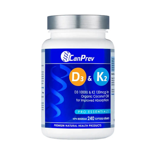 加拿大直送CanPrev 維生素D3 10000IU & K2+有機椰子油基底， Vitamin D3 & K2+MCT，240粒 膠囊