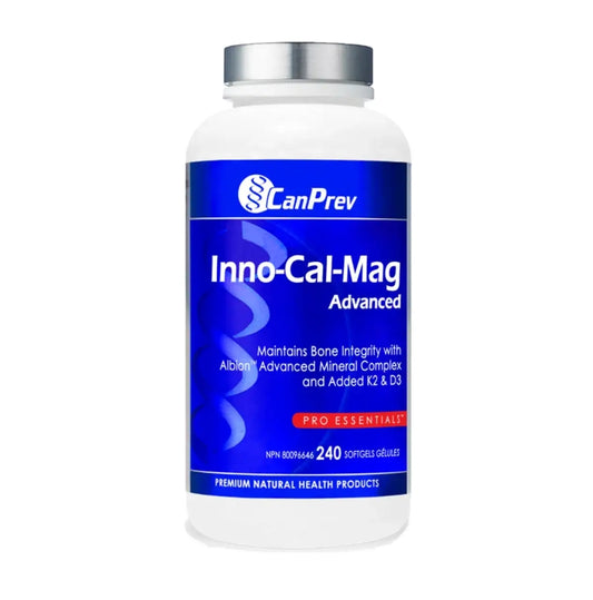 CanPrev Inno-Cal-Mag Advanced 120 Softgels - Gluten Free, Sugar Free, Helps with Bone Health, Digestive Health and Immune Support