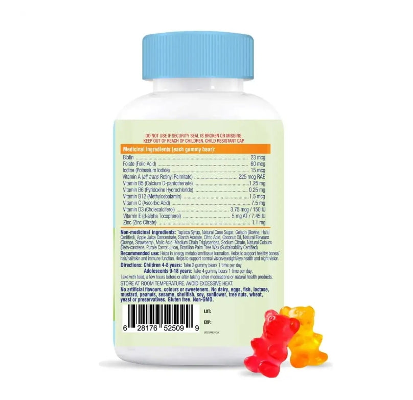 加拿大直送allKiDz 兒童複合維生素軟糖 Multi Gummy Bears, 110粒