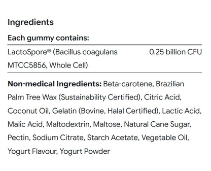 加拿大直送allKiDz 兒童益生菌軟糖 LactoSpore® Probiotic Gummies, 酸奶味/80粒