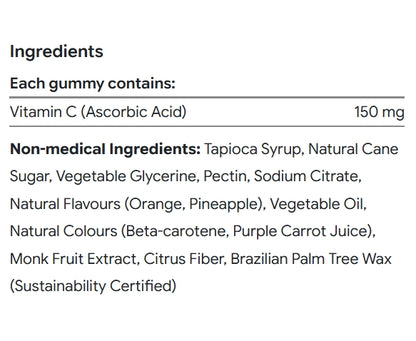 加拿大直送allKiDz 兒童維生素C軟糖 Vitamin C Gummies, 80粒