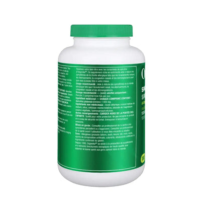 加拿大直送Organika 螺旋藻片 SPIRULINA, 1000 mg, 180 Tablets