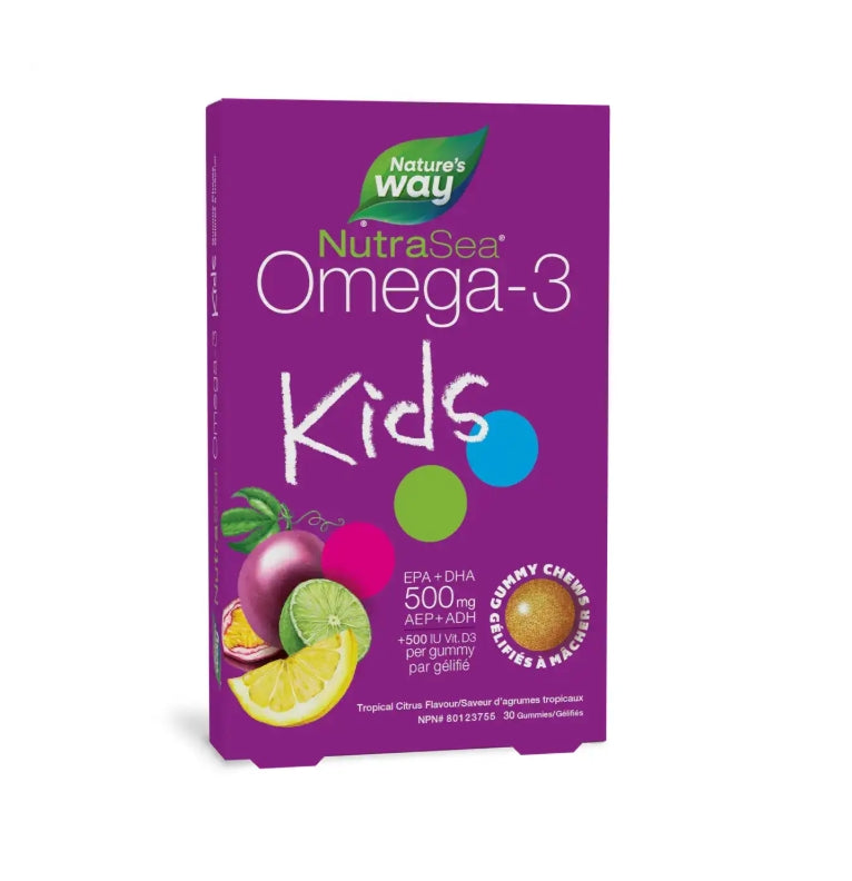 加拿大直送NutraSea Omega-3 兒童軟糖 Omega-3 500mg EPA+DHA 30 Gummies