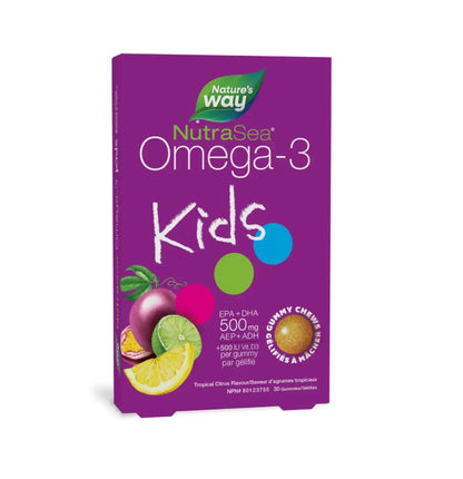 加拿大直送NutraSea Omega-3 兒童軟糖 Omega-3 500mg EPA+DHA 30 Gummies