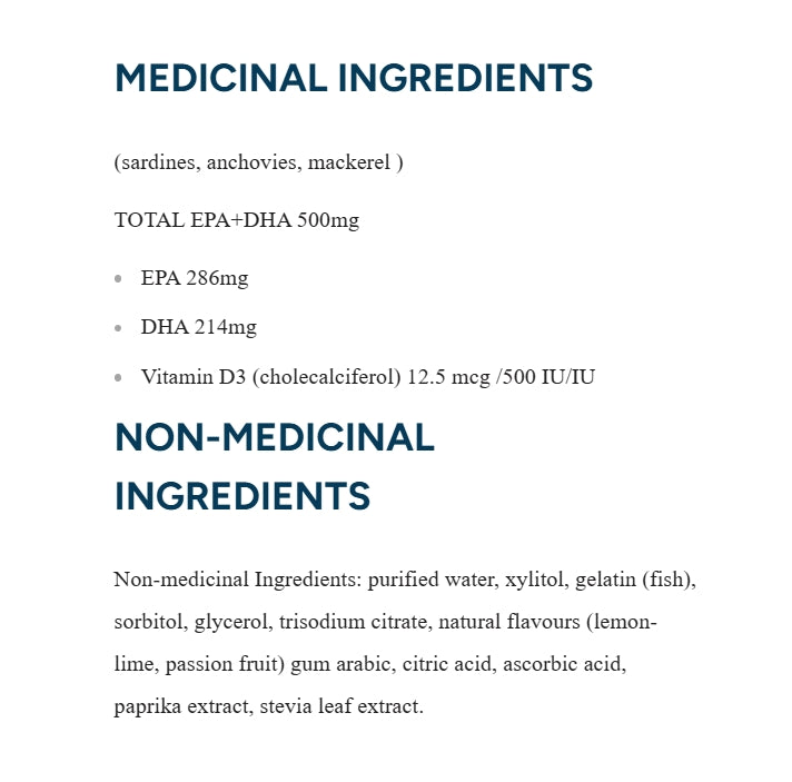 加拿大直送NutraSea Omega-3 兒童軟糖 Omega-3 500mg EPA+DHA 30 Gummies