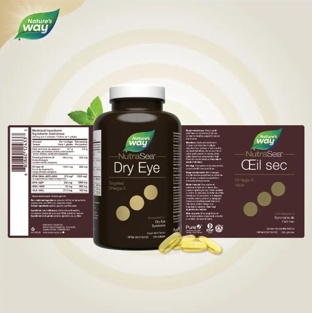 加拿大直送NutraSea 乾眼魚油 Dry Eye Targeted Omega-3 Fresh Mint 120 Softgels