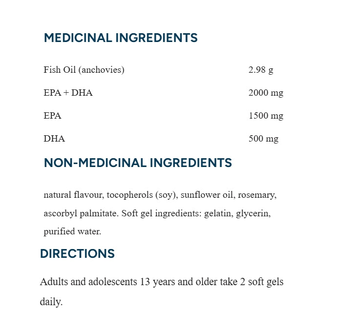 加拿大直送NutraSea 强化EPA魚油 HP Omega-3 Extra Strength EPA Fresh Mint 60 Softgels