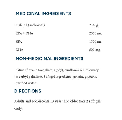 加拿大直送NutraSea 强化EPA魚油 HP Omega-3 Extra Strength EPA Fresh Mint 60 Softgels