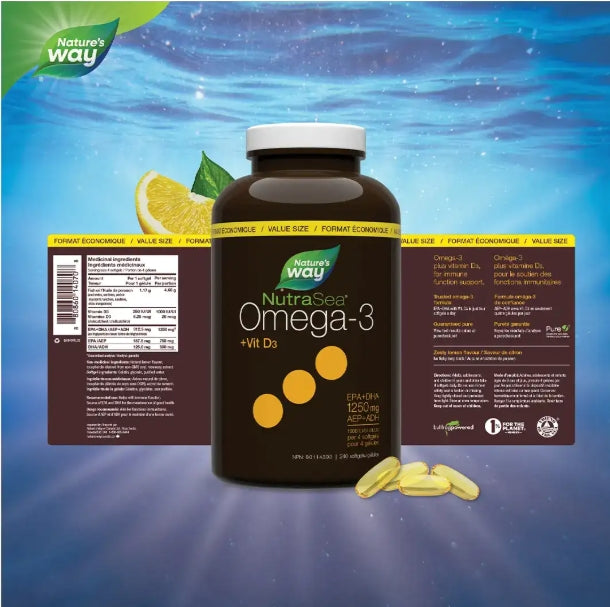 加拿大直送NutraSea 魚油+維他命D3 Omega 3 + Vitamin D3 240 softgels