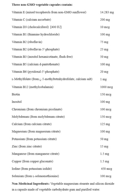 加拿大直送NFH 複合維生素 Multi SAP 180 capsules  Exp: Exp: 09/2028