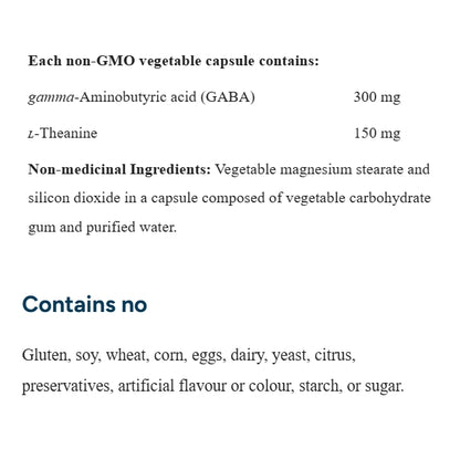 加拿大直送NFH 氨基丁酸 GABA-T SAP 60 Capsules Exp: 02/2029