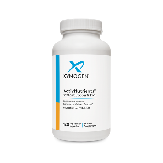 美國XYMOGEN 男女多維 不含銅和鐵 ActivNutrients® Without Copper & Iron，120 粒膠囊