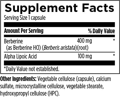 美國Designs for Health 小蘗鹼+硫辛酸ALA Berberine Synergy，60 粒膠囊