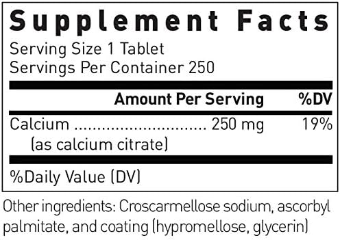 美國Douglas Laboratories - 檸檬酸鈣 - Calium Citrate - 250片 片劑