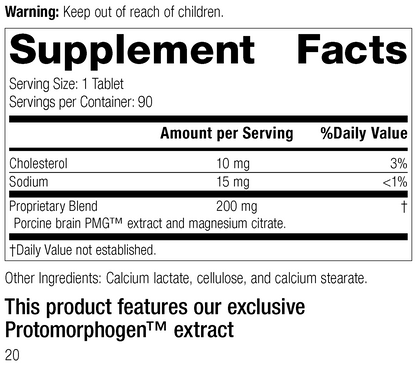 美國Standard Process 腦神經營養補充劑 Neurotrophin PMG®，90 片