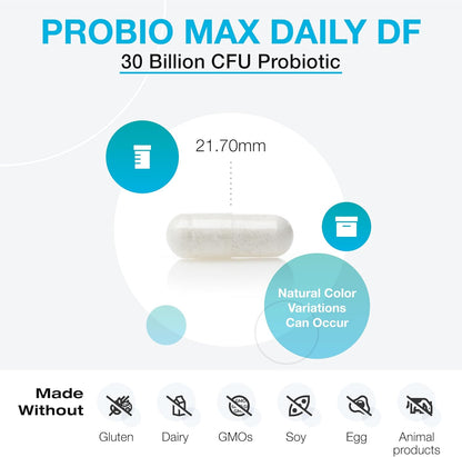 美國XYMOGEN 300億 CFU 腸道益生菌 微生態平衡 ProbioMax Daily 30B，30 粒膠囊