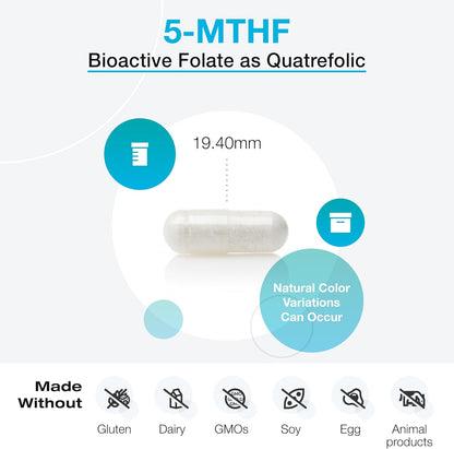 美國XYMOGEN 活性葉酸補充劑 5-MTHF，60 粒膠囊
