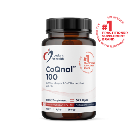 美國Designs for Health 輔酶 Q10 心血管健康 CoQnol 100mg， 60 粒軟膠囊
