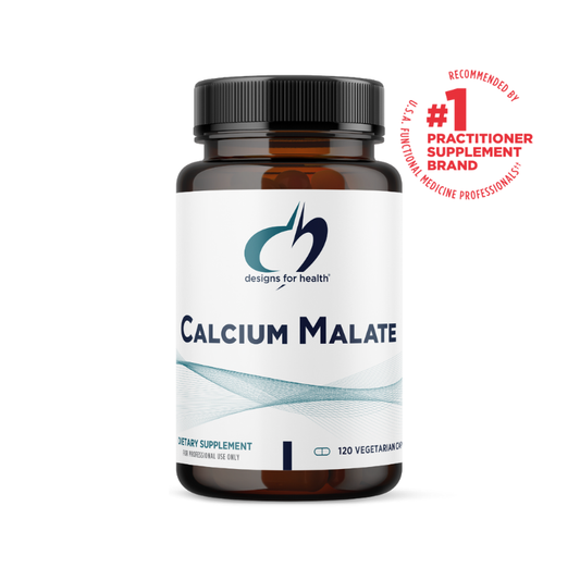 美國Designs for Health 蘋果酸鈣 Calcium Malate，120 粒膠囊