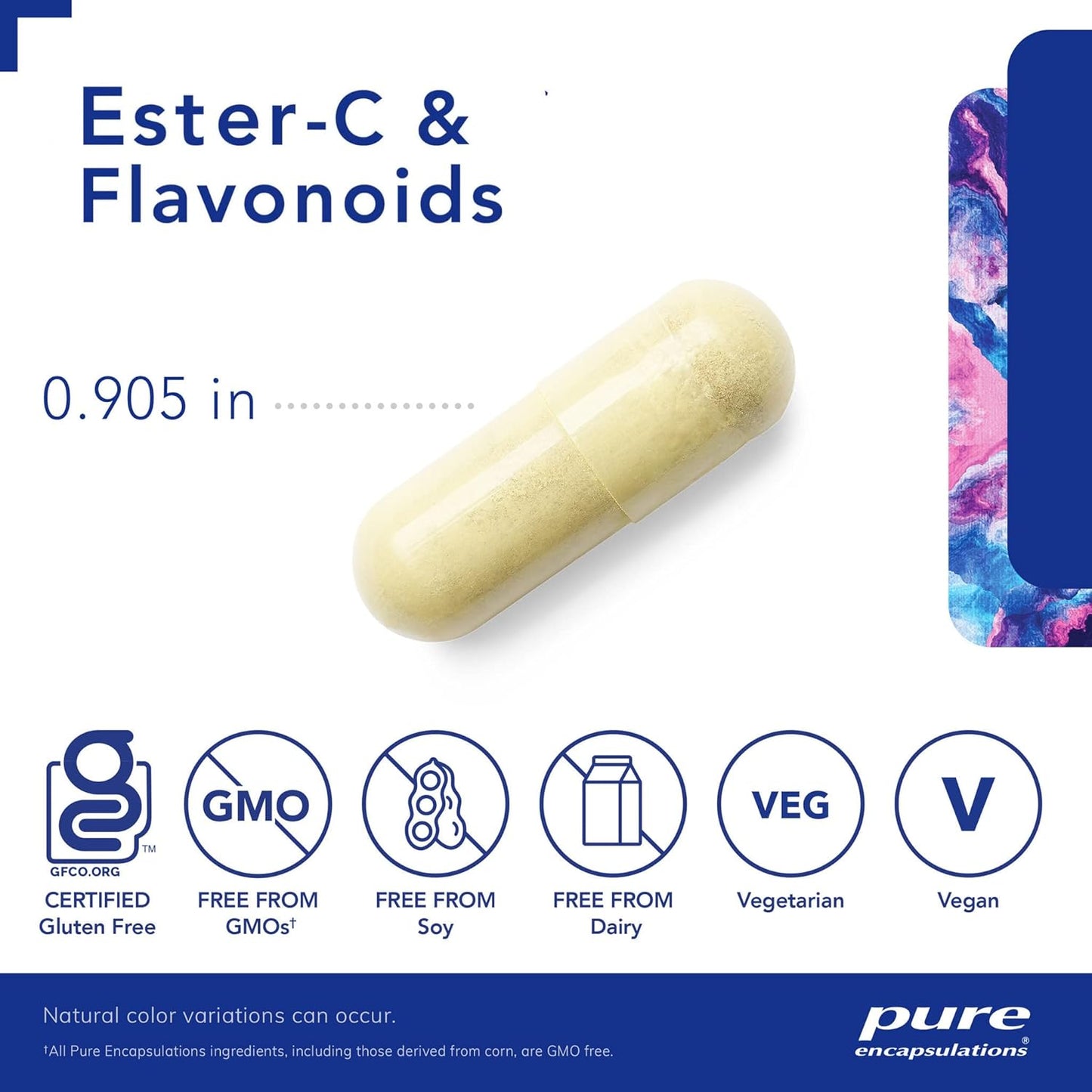 美國Pure Encapsulations 酯化維生素 C+ 類黃酮 Ester-C & Flavonoids 180粒 膠囊