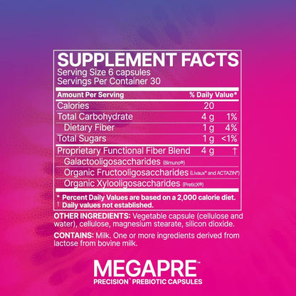 美國Microbiome Labs 益生元補充劑 MegaPre，180粒胶囊