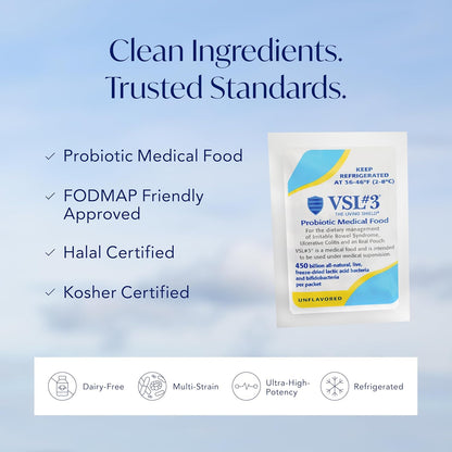 美國VSL#3 Probiotics 4500億醫用級8種高效活性益生菌(粉劑)癒腸配方 60包裝 止腸易激 有助改善IBS IBD及其他嚴重腸病