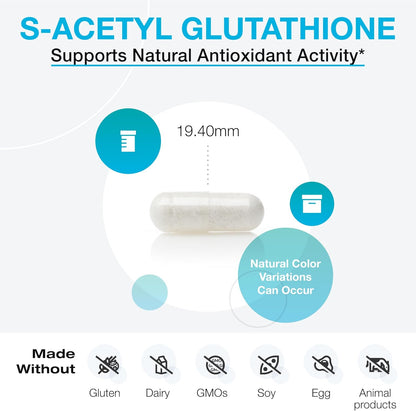美國XYMOGEN  S-乙醯穀胱甘肽  S-Acetyl Glutathione ，60 粒膠囊