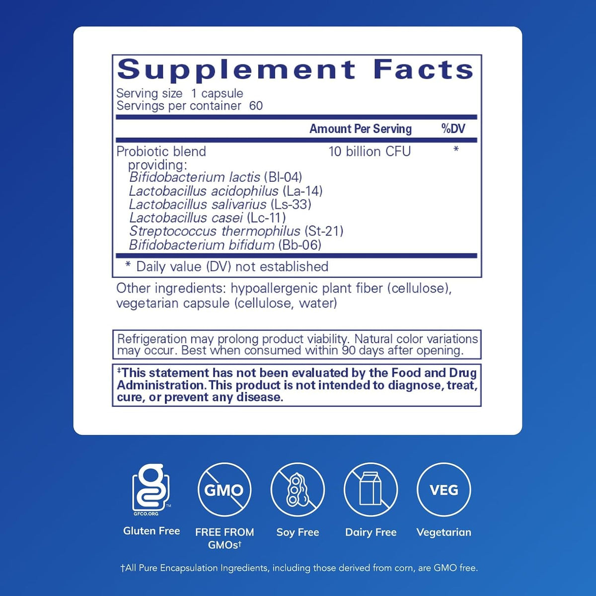 美國Pure Encapsulations 益生菌 Probiotic G.I.，60粒 膠囊