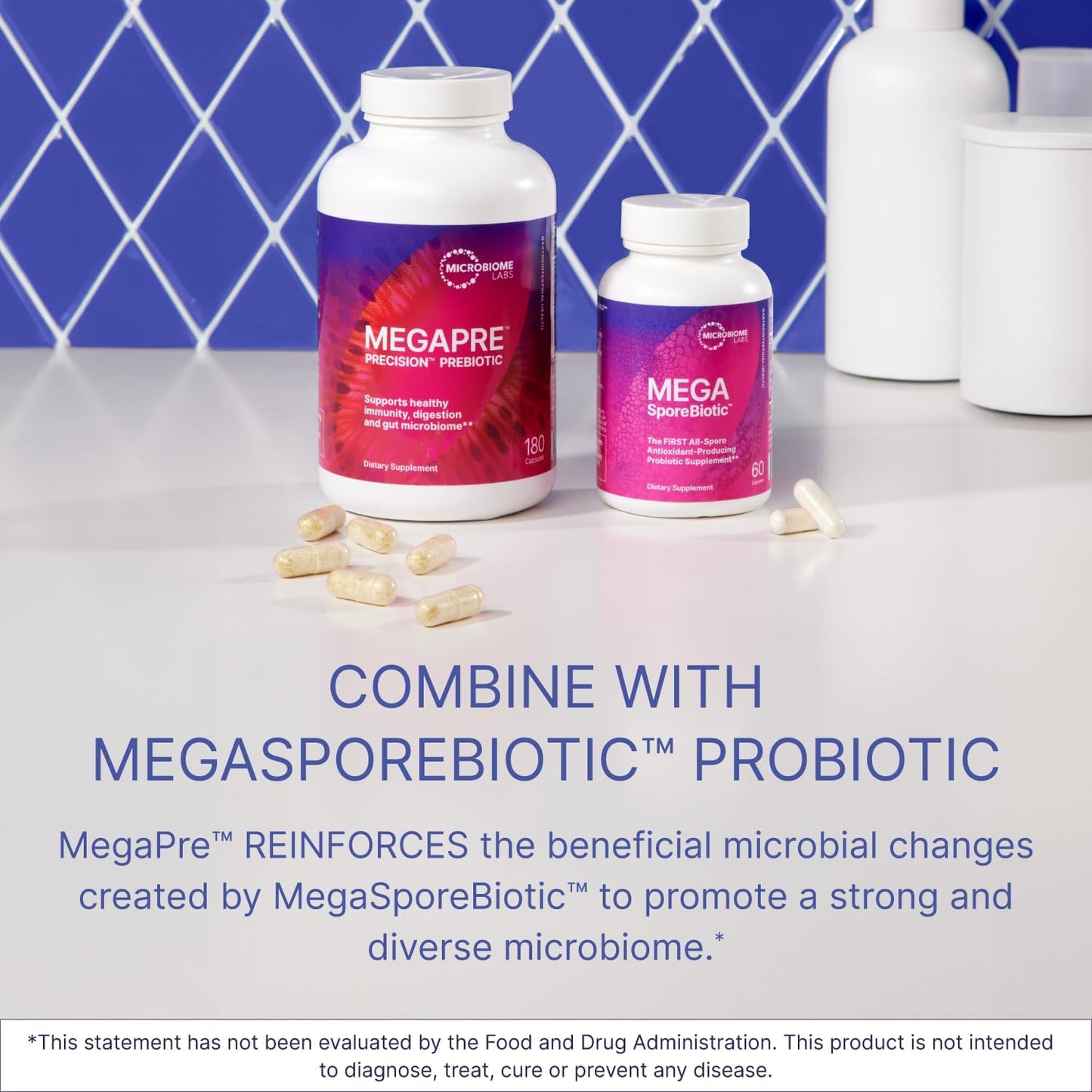 美國Microbiome Labs 益生元補充劑 MegaPre，180粒胶囊