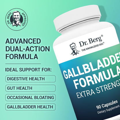 美國Dr. Berg 強效膽囊配方 牛膽汁消化酵素 Gallbladder Formula，90粒膠囊